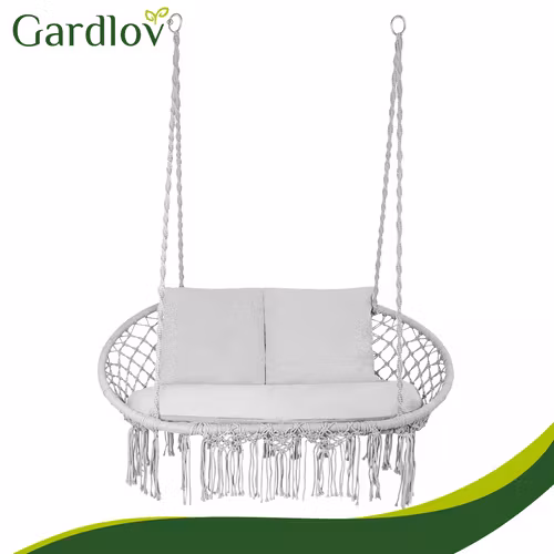 Dynor till hänggunga – sittdyna + 2 kuddar (grå)