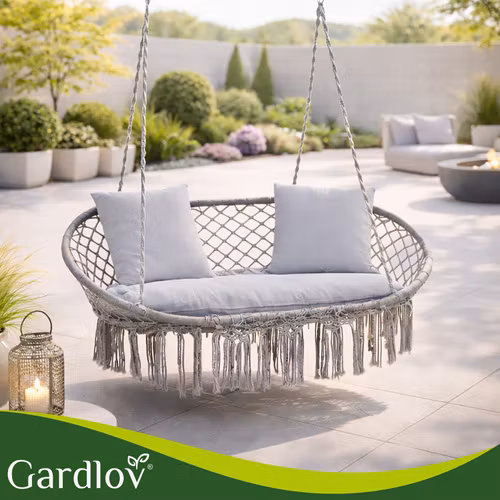 Dynor till hänggunga – sittdyna + 2 kuddar (grå)