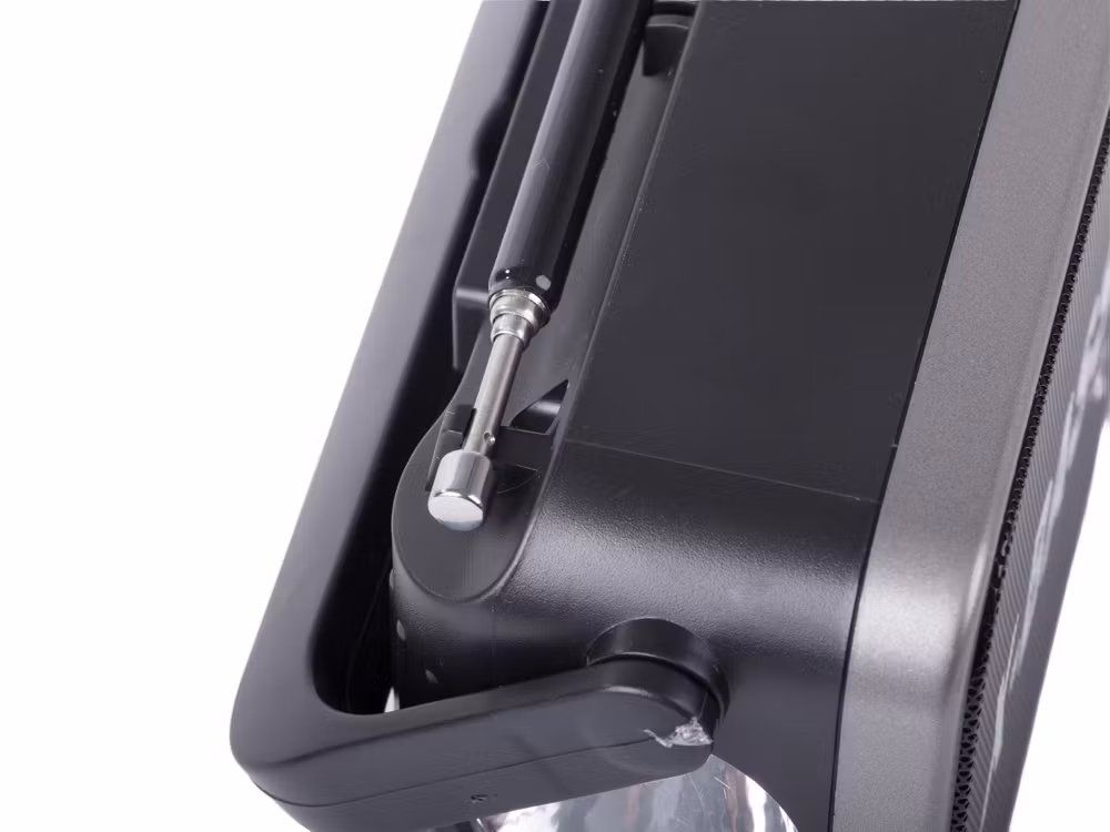 Bärbar radio FM/AM/SW med ficklampa – RDD RD-306 X-BASS -Grå