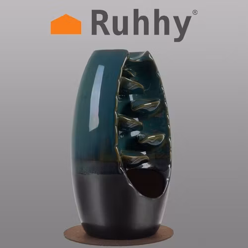 Keramisk backflow rökelsebrännare – vattenfallseffekt med 55 dofter