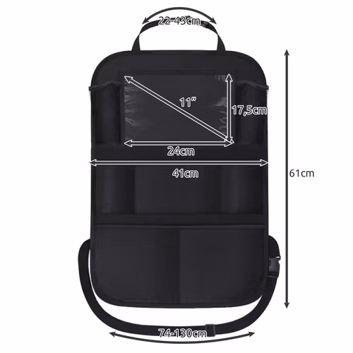 Baksätesorganizer med surfplatteficka – smart bilförvaring