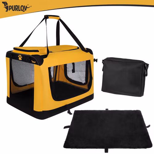 Hundbur transportväska hopfällbar 60x42x44 cm – Purlov upp till 25 kg