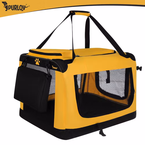 Hundbur transportväska hopfällbar 60x42x44 cm – Purlov upp till 25 kg