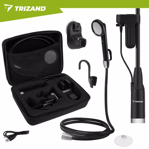 Portabel campingdusch USB 2200mAh – med pump