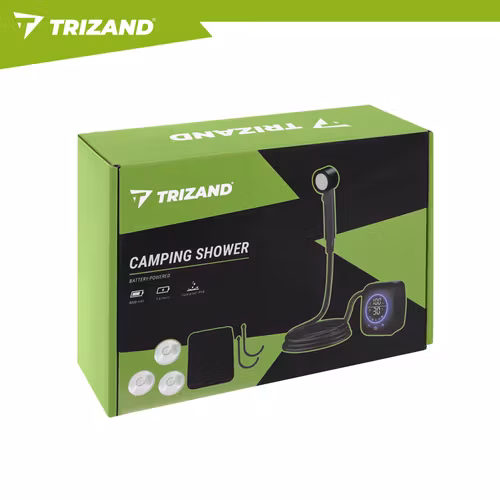 Campingdusch 8000mAh USB – TRIZAND med LED & justerbart tryck