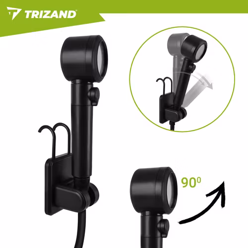 Campingdusch 8000mAh USB – TRIZAND med LED & justerbart tryck