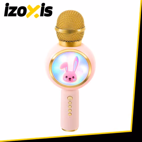 Karaoke mikrofon barn Bluetooth – Izoxis Rabbit med högtalare & RGB