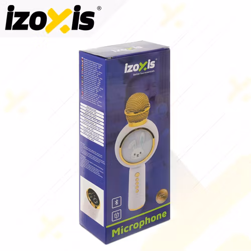 Karaoke mikrofon barn vit Bluetooth – Izoxis Rabbit med högtalare