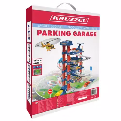 Parkeringsgarage leksak 4 våningar – med hiss, ljus & ljud