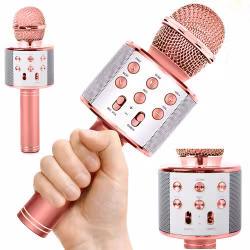 Trådlös Bluetooth Mikrofon Karaoke | Röstmodulering & FM-radio