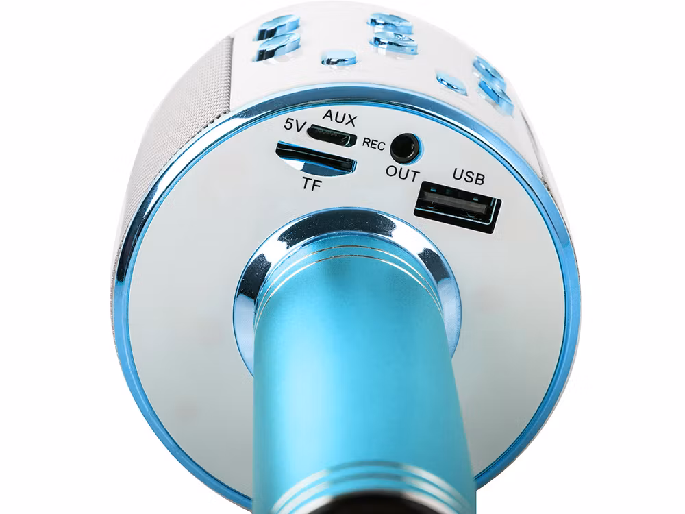 Trådlös Bluetooth Mikrofon Karaoke | Röstmodulering & FM-radio