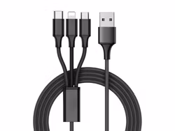 3-i-1 USB Kabel Lightning, USB-C & Micro USB | 1,2 m