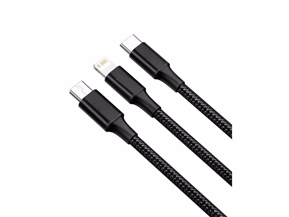 3-i-1 USB Kabel Lightning, USB-C & Micro USB | 1,2 m