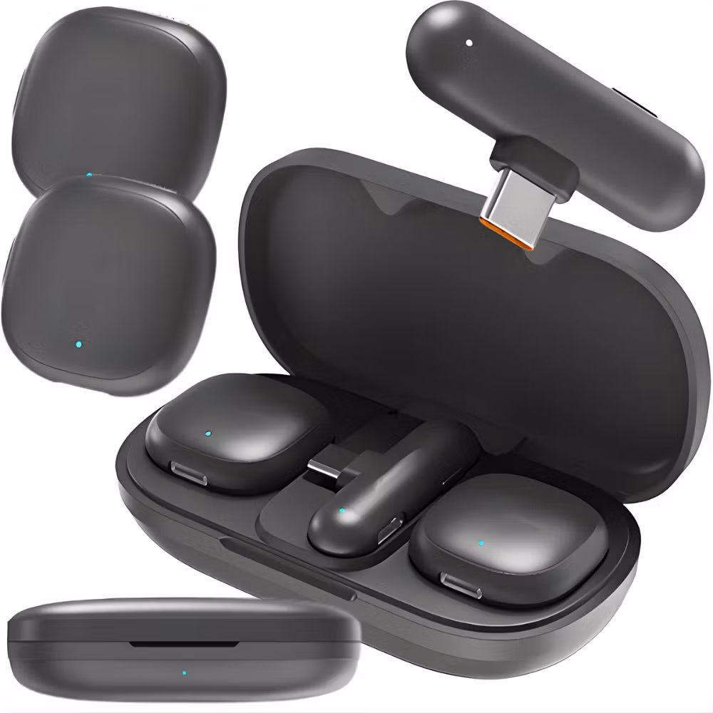 2x Trådlösa Lavaliermikrofoner USB-C | Mikrofon för Mobil & Vlogg