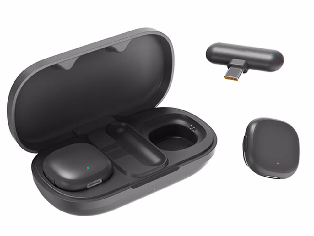 2x Trådlösa Lavaliermikrofoner USB-C | Mikrofon för Mobil & Vlogg