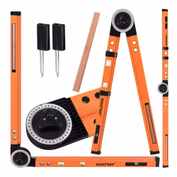 Justerbar Vinkelhake 3-i-1 BIGSTREN – Gradskiva & Vattenpass