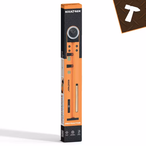 Justerbar Vinkelhake 3-i-1 BIGSTREN – Gradskiva & Vattenpass