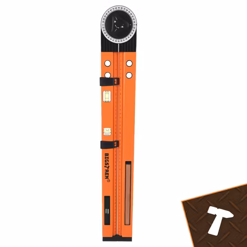 Justerbar Vinkelhake 3-i-1 BIGSTREN – Gradskiva & Vattenpass