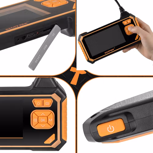 Endoskopkamera med Skärm 4,3” – 5m Kabel & LED