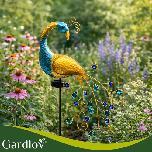 Solcellslampa Påfågel 40 LED – Trädgårdsbelysning IP44