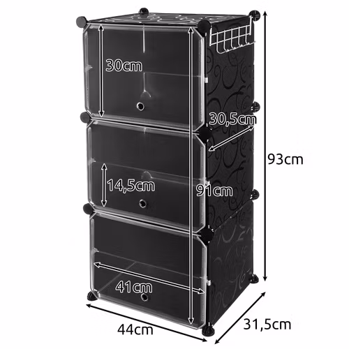 Shoe Rack Modular 3 Set – Storage for 12 Pairs of Shoes