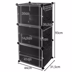 Shoe Rack Modular 3 Set – Storage for 12 Pairs of Shoes