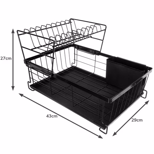 Diskställ 2 Våningar RUHHY – Stor Disktork med Bestickhållare