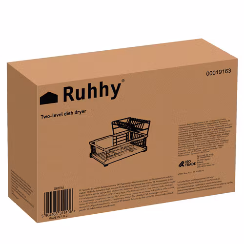 Diskställ 2 Våningar RUHHY – Stor Disktork med Bestickhållare