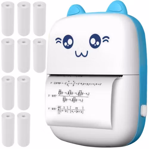 Mini Bluetooth Termoskrivare Kitty – 11 Rullar