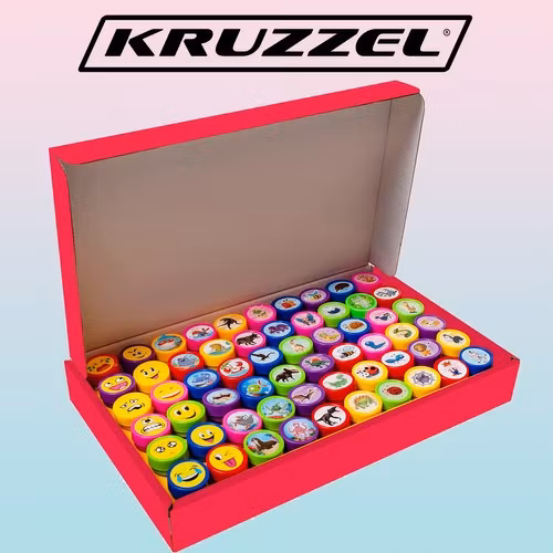 Stämpelset Barn 60 st – Djur & Emojis i Färg