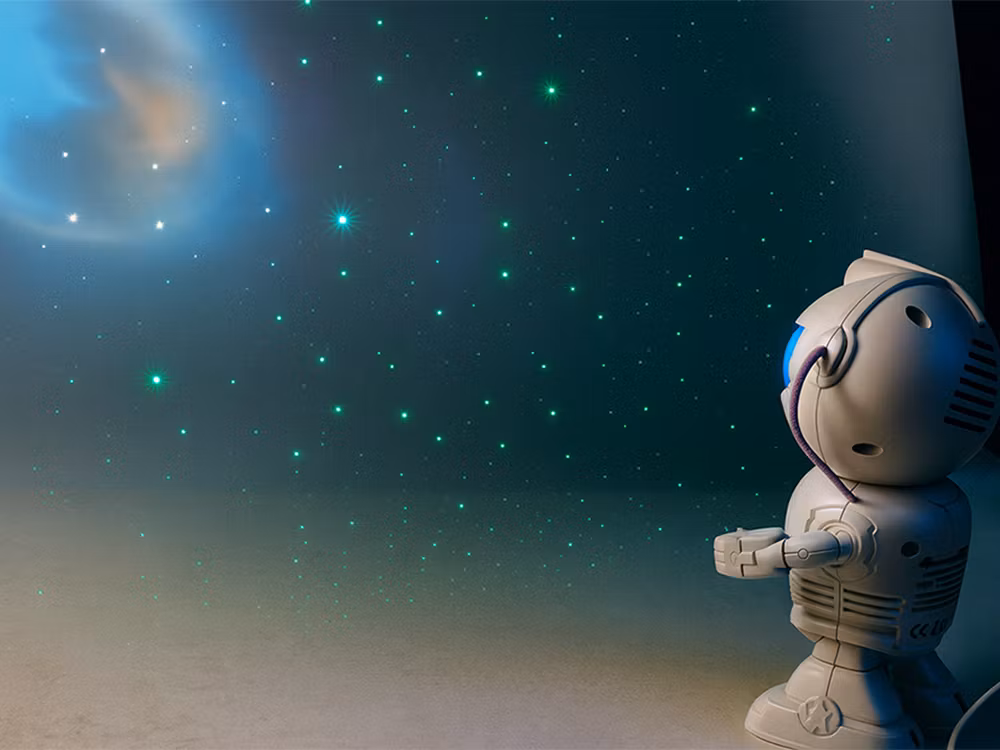 Stjärnprojektor Astronaut – Nattlampa med Bluetooth & Fjärrkontroll