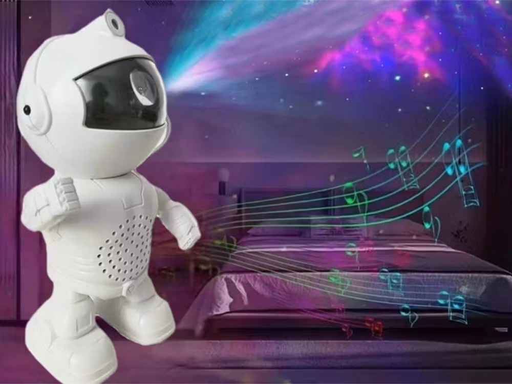 Stjärnprojektor Astronaut – Nattlampa med Bluetooth & Fjärrkontroll