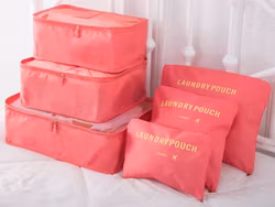 Reseorganizers 6-pack Salmon – Packpåsar Resväska