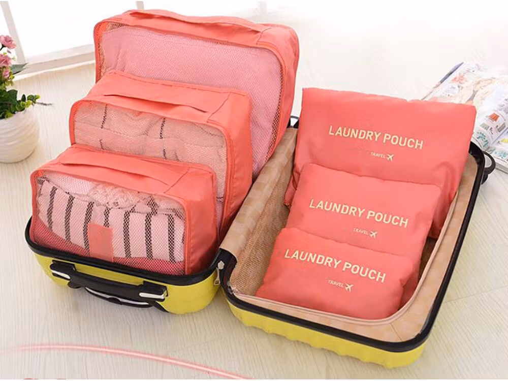 Reseorganizers 6-pack Salmon – Packpåsar Resväska