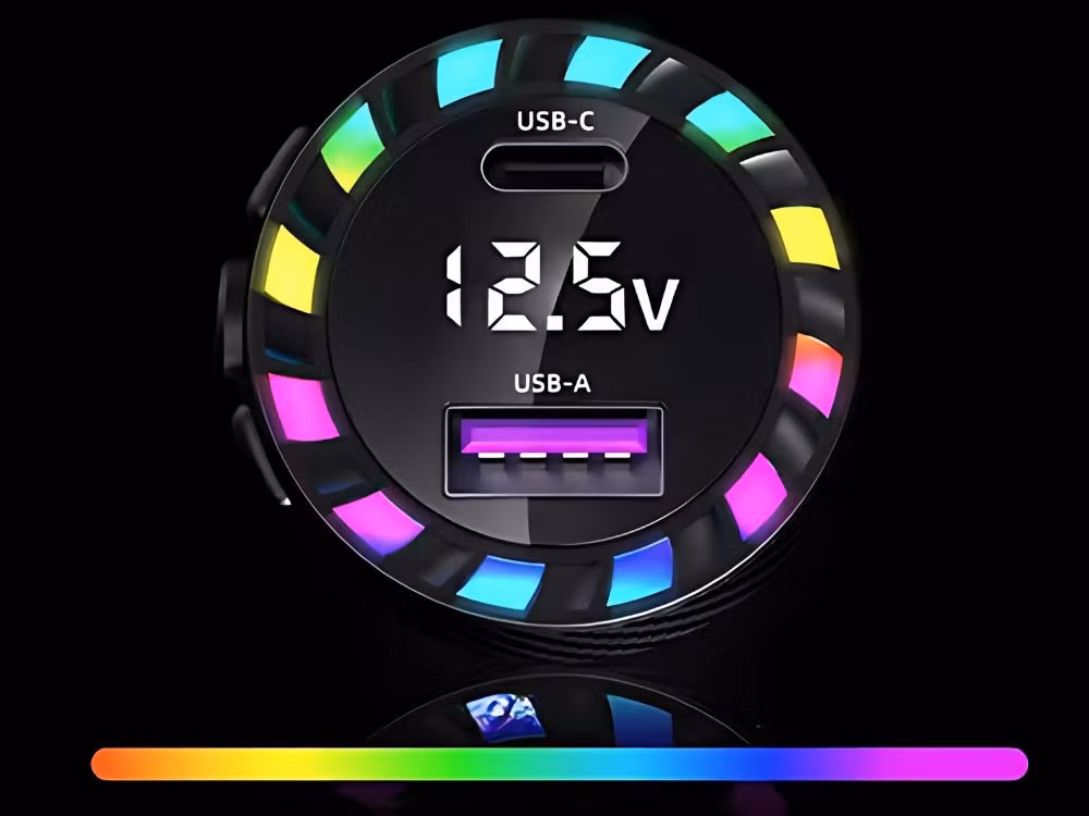 Billaddare USB-C & USB-A 45W – Snabbladdare Bil