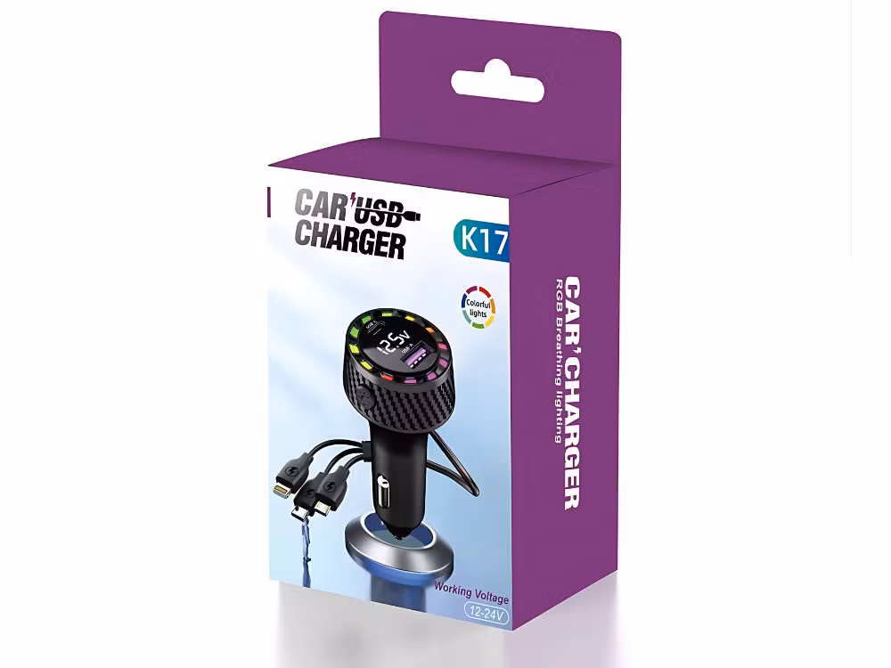 Billaddare USB-C & USB-A 45W – Snabbladdare Bil