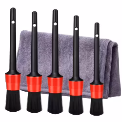 Detailingborstar 5-pack + Mikrofiberduk – Bilrengöring