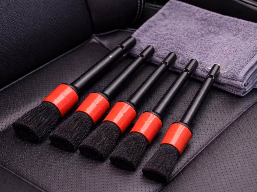 Detailingborstar 5-pack + Mikrofiberduk – Bilrengöring
