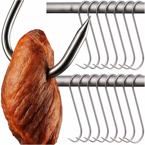 Rökkrokar rostfritt stål 15-pack