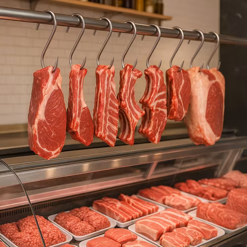 Rökkrokar rostfritt stål 15-pack