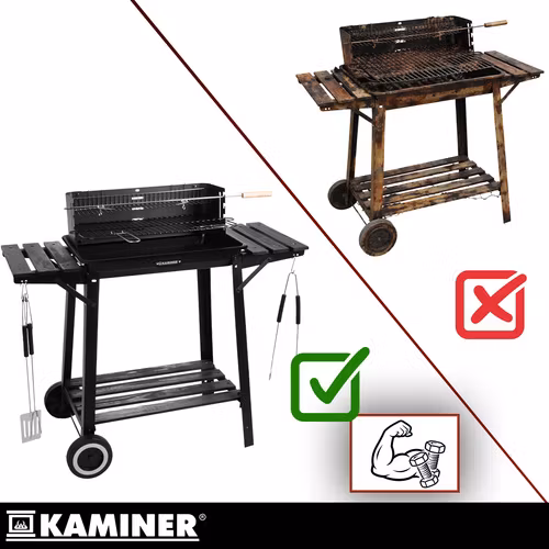 Kolgrill med lock & rotisserie