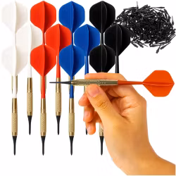 Dartpilar 12 st för elektronisk darttavla – TRIZAND set med 200 spetsar