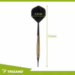 Dartpilar 12 st för elektronisk darttavla – TRIZAND set med 200 spetsar
