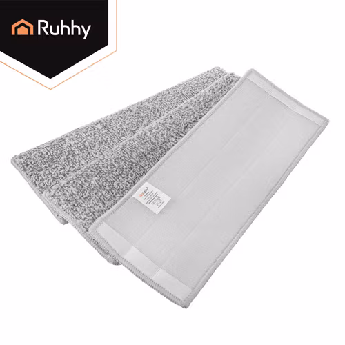 Platt mopp med hink 8,5L – RUHHY tvåkammars system + 3 moppar