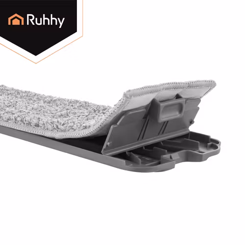 Platt mopp med hink 8,5L – RUHHY tvåkammars system + 3 moppar