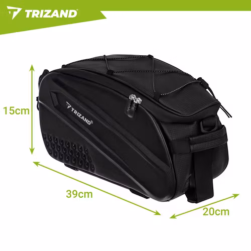 Cykelväska pakethållare 10L – TRIZAND vattentät med reflexer