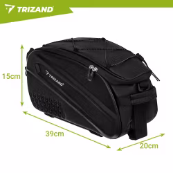 Cykelväska pakethållare 10L – TRIZAND vattentät med reflexer