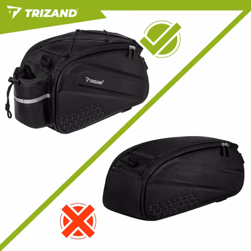 Cykelväska pakethållare 10L – TRIZAND vattentät med reflexer