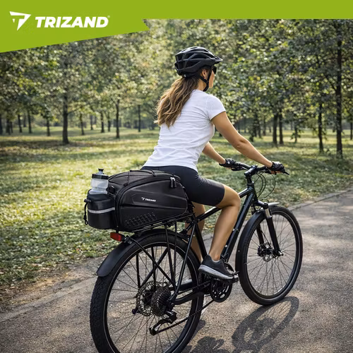 Cykelväska pakethållare 10L – TRIZAND vattentät med reflexer
