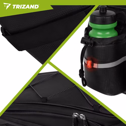 Cykelväska pakethållare 10L – TRIZAND vattentät med reflexer